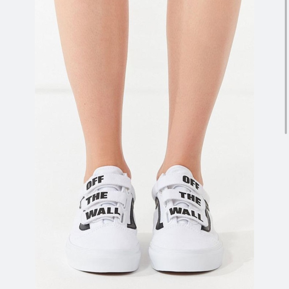 White Velcro Vans